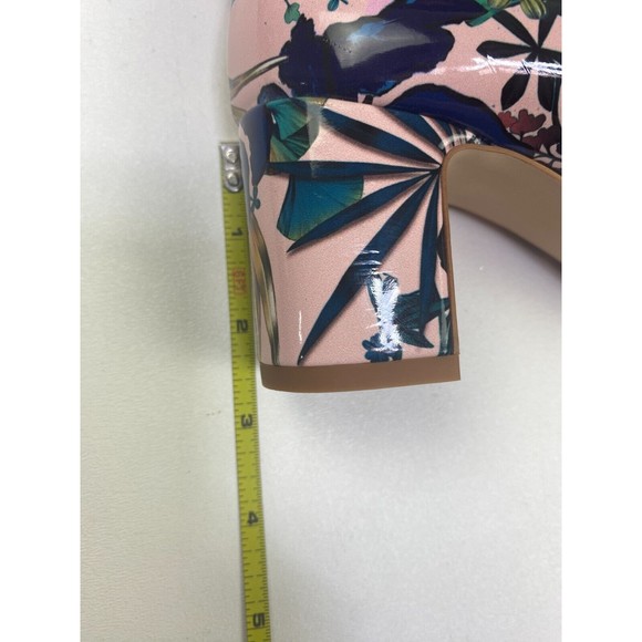 Zara Basic Tropical Animal Floral Pink Block Heel EU Size 36 (us size 6) NEW - Picture 13 of 13
